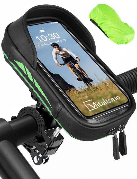 Vitalismo Waterproof Phone Mount Bike Handlebar Bag 360° Rotatable Motorcycle Phone Holder for 4.7-7 Inch Smartphone with Rain Cover Phone Mount Handlebar Bag Bicycle Bag Phone Case