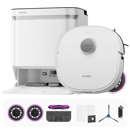 EUREKA J15 Pro Ultra Vacuum & Mop Robot + All-in-One Station (Self-cleaning, 16200Pa, LDS Navigation, Obstacle Detection, Anti-hair Tangling, Ideal for Pet Hair, App & Voice Control)