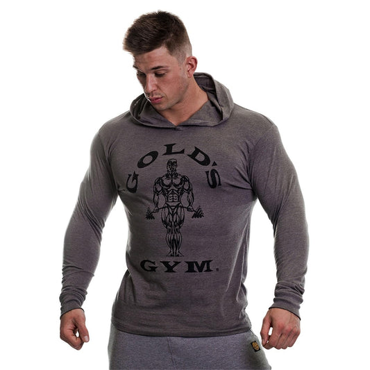 Golds Gym Men's Longsleeve, light grey, XL