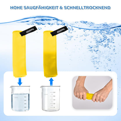 Fosdaling Microfiber Towel 3 Piece Set (Large 160×80cm and 2 Small 80×40cm), Quick-drying Microfiber Fitness & Sport Towels, for Beach, Bath, Gym and Travel (Yellow)