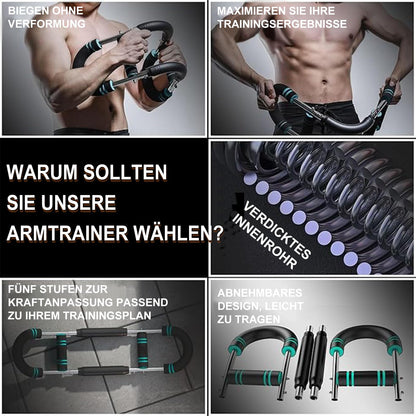 Twister Arm Trainer, U-shaped Adjustable Chest, Arm & Thigh Exerciser (30-50 kg / 70-110 lb), Portable Spring Resistance with detachable design, Fitness Equipment for home, office & travel.