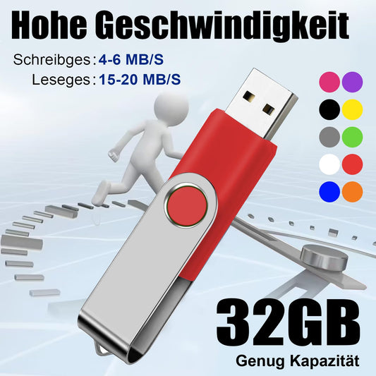 32GB USB Flash Drive 5 Pack Multicolor USB 2.0 Memory Stick USB Sticks Data Storage Multicolor