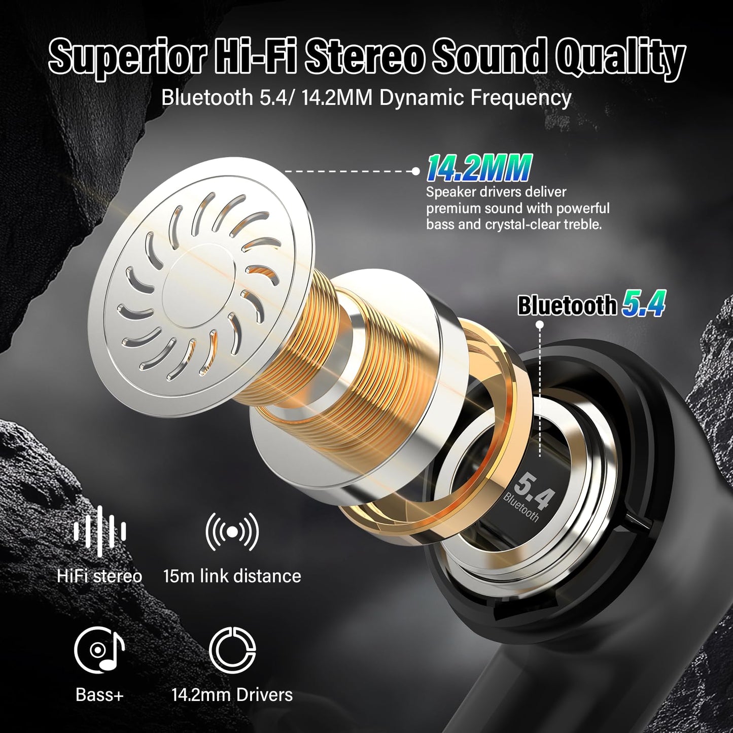 AI headphone translator, 3-in-1 language translator headphones 144 languages with 200+ AI applications, 48H Bluetooth 5.4 translator headphones, 4 translation modes real-time translator earphones for learning