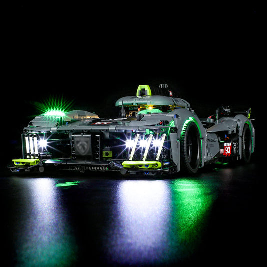 BRIKSMAX 42156 LED light kit for Peugeot 9X8 24H Le Mans Hybrid Hypercar - Compatible with Lego Technic building blocks model.