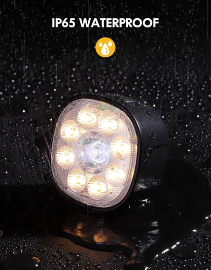 2 pieces of bicycle light, High Lumen Super Bright Bicycle Light, 8+7 modes bike headlight and taillight set, IP65 waterproof bike lights, can also be used as stroller light/helmet light/backpack light.