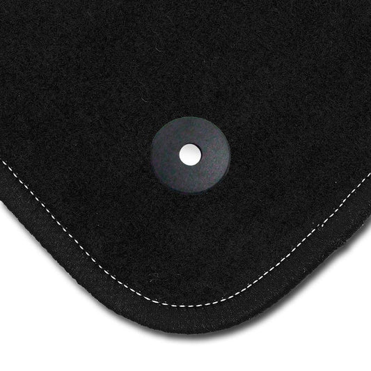 Bear-AFC car floor mats ideal for VW Tiguan AD1 from 2016, car carpets needle felt black, edge stitching black, plastic step protection, set of 4 pieces, VW60850