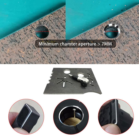 Pneumatic chamfering machine, mini handheld chamfering machine 45 degrees manual linear pneumatic chamfering trimming curved air tool with 1/4 inch air inlet for deburring.