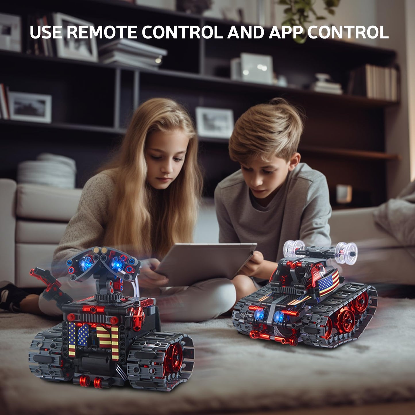 VEPOWER Technology Robot Boys Building Toy, 4 in 1 App & Remote Control Programmable Robotic Set Toy, Creative Gift for Kids 6-12+ (560 Pieces)