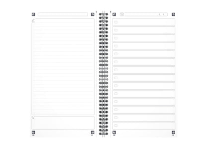 Oxford Task Manager, To-Do List Notebook, spiral bound, 460 pages, blue, pack of 5.