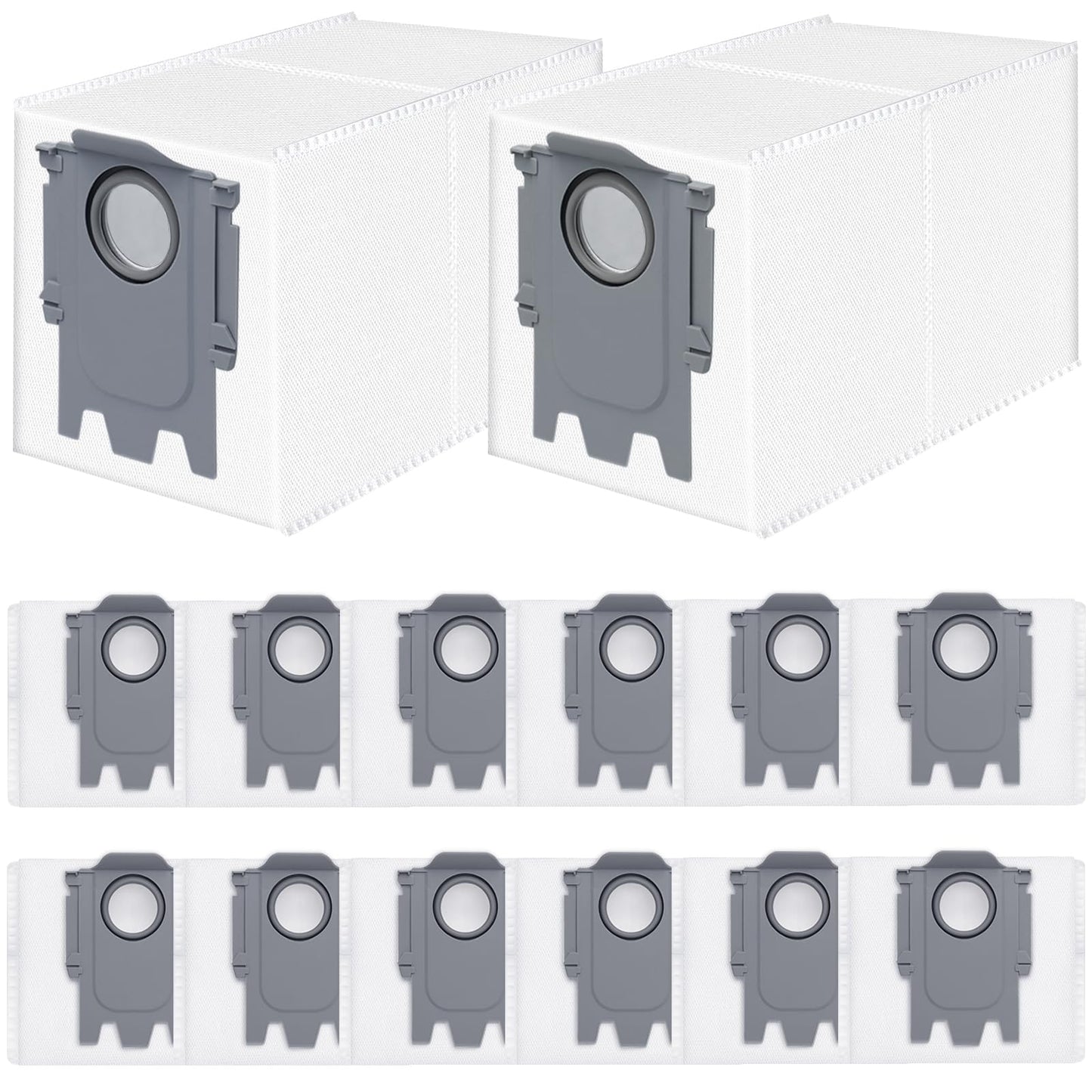 Replacement vacuum bags for Roborock Saros 10/10R/Qrevo/Q RevoS/Qrevo Pro/Plus/MaxV/Master/Curv/Edge/S8 MaxV/S8 Max Ultra robot vacuum, 2.7L disposable bags with large capacity, 14 pieces.
