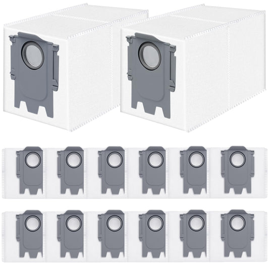 Replacement vacuum bags for Roborock Saros 10/10R/Qrevo/Q RevoS/Qrevo Pro/Plus/MaxV/Master/Curv/Edge/S8 MaxV/S8 Max Ultra robot vacuum, 2.7L disposable bags with large capacity, 14 pieces.