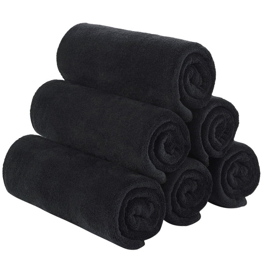 SINLAND Microfiber Camping Towels, super absorbent, compact, travel towel, ultra soft, quick drying, for sports, beach, swimming, backpacking, hiking, and yoga, 6 pack, 16 x 32 inches.