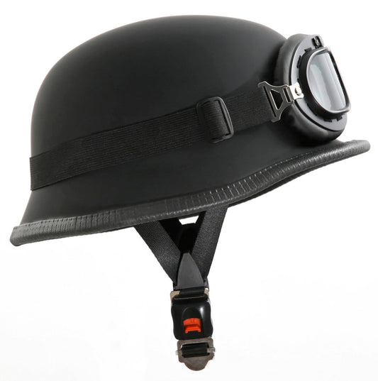 ATO WH1 motorcycle helmet in Wehrmacht style with aviator goggles size L 59 to 60cm