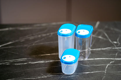 MiraHome Pouring Bins 0.3L 12-Piece Set White - Storage containers with airtight lids - Pouring container for spices & food - Fresh-keeping containers with lids - Storage box with pouring function