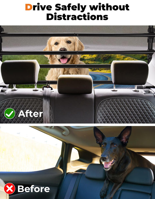 JOYTUTUS Carbon Steel Dog Guard Car Barrier, Universal Fit for Trunk 32-46CM * 85-140CM.