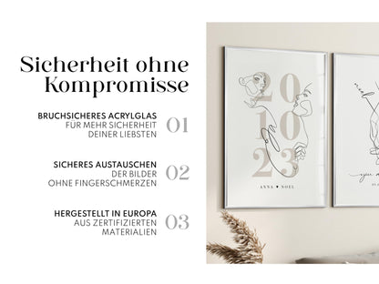 Artower® Picture Frame Silver Metal Thin Frame for 30 x 40 cm | Poster Frame Large Collage | Picture Frame Metal 30x40 cm | Aluminum Slim Picture Frame | Silver Poster Frame