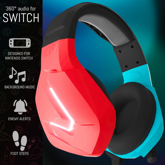 Gaming headset for PC PS5, PlayStation PS4, Xbox Series X | S, Xbox ONE, Nintendo Switch, laptop & Google Stadia. Stereo sound with noise-cancelling microphone - Hornet RXH-20 Tanami edition.