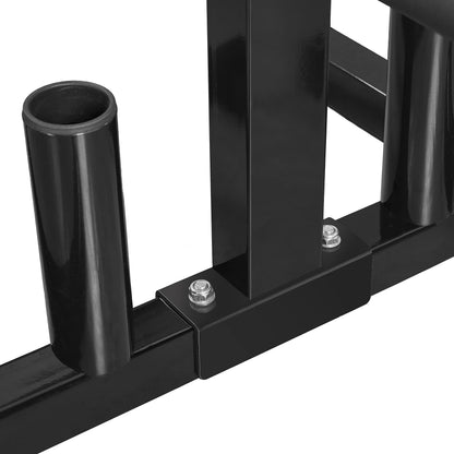 Yaheetech Weight Plate Rack Dumbbell Tree Weight Stand with 6 Bars and 28mm Plate Holders Steel Dumbbell Stand Weight Rack Max. Load Capacity 400 kg Plate Stand