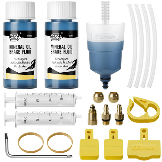 HQCM Ventilation Kit for MAGURA, Bike Brake Fluid Hydraulic Disc Brakes Bleeding Service Kit including Brake Blood 120ml Mineral Oil
