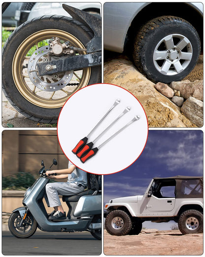 JOFLVA Tire Lever, 15" Tire Mounting Lever, Motorcycle Mounting Lever, Tire Iron, Tire Lever Tool Spoon Kit, Mounting Lever Tool Kit, Wheel Rim Protectors Tool Kit, for Motorcycle and Bicycle.