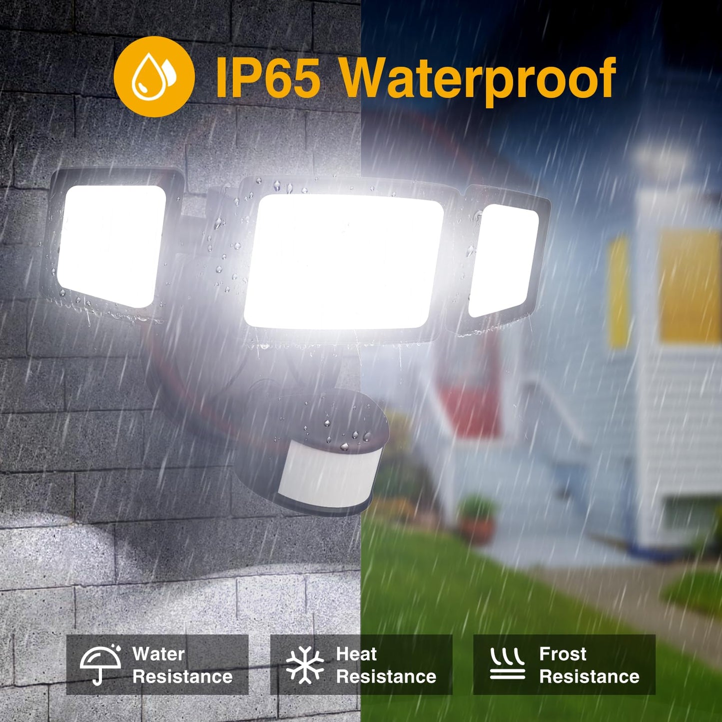 Onforu 55W LED floodlight with motion sensor outdoor remote control 5500LM, 6500K LED outside light with motion sensor IP65 Waterproof for garden garage yard sports field