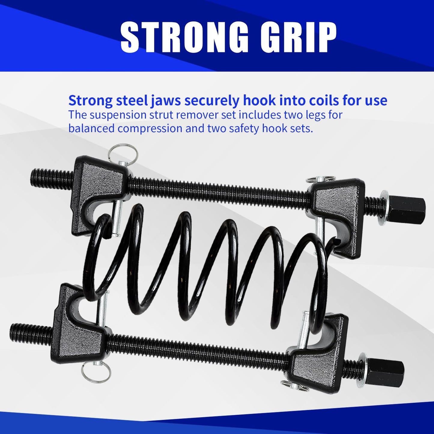 CCLIFE coil spring compressor 320mm, 2-piece professional car spring compressor tool for shock absorbers.