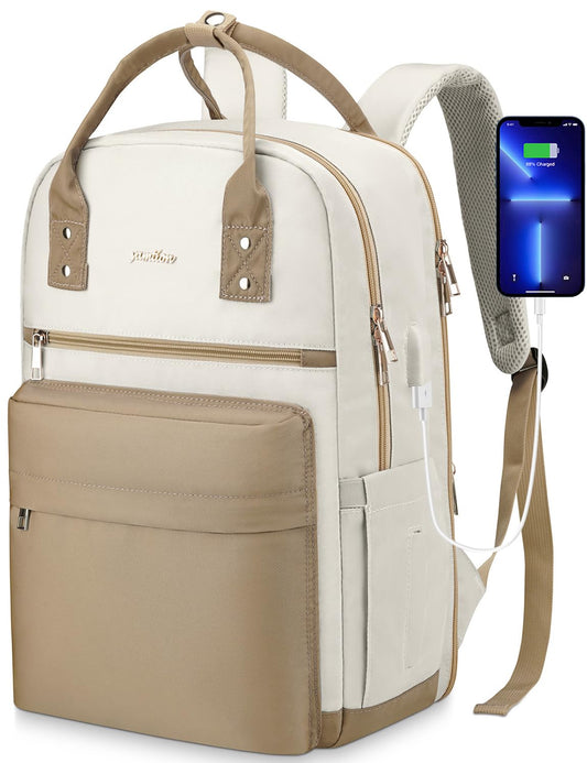 YAMTION Backpack Laptop Women 17.3 Inch, School Backpack Girls Teenager School Bag Women for School Uni Travel Study, Laptop Backpack Gifts for Educators Teachers Business