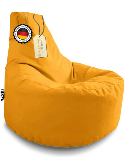 PATCH HOME Gamer Chair in 2 different sizes and 25 XL - 75cm diameter, 30cm seat height, 80cm height Yellow.