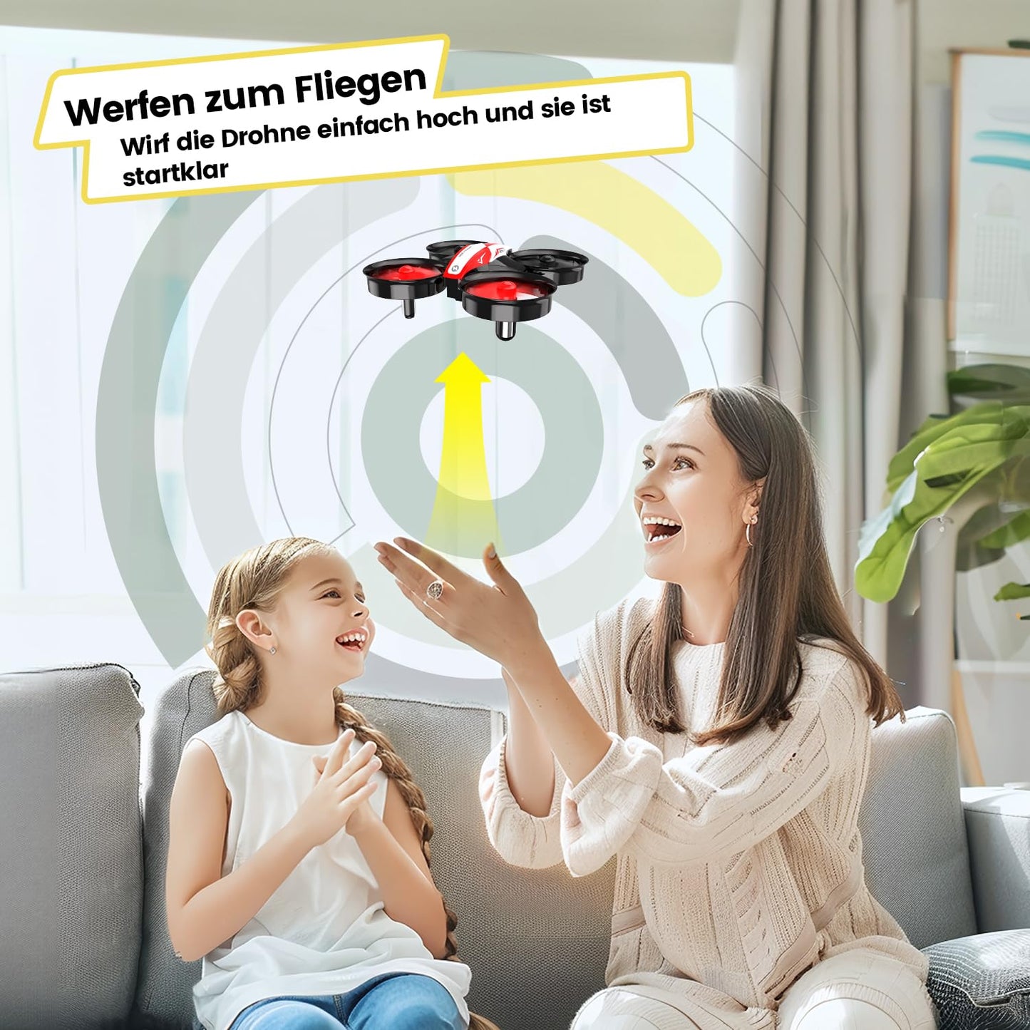 Holy Stone HS210 Mini Drone for Kids Beginners, RC Quadcopter with 3 Batteries Long Flight Time, Automatic Altitude Hold, 3D Flips, Headless Mode, One Key Start Gift Toy for Boys Girls Red, C0