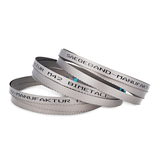 3-pack Premium M42 HSS bimetal band saw blade 1140 x 13 x 0.65 mm with 6/10 TPI - band saw blade - blade for metal, steel, aluminum, non-ferrous metals, light metal alloys.