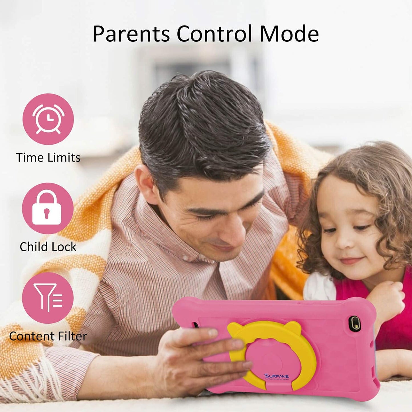 Wainyok Kids Tablet, 2GB RAM + 32GB ROM Kids Tablet, Quad Core, Parental Controls, 7 Inch Eye Protection IPS FHD Display Toddler Android 11 Tablets with Kid-Proof Case.