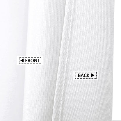 Flax Linen 240GSM Heavyweight Wide Fabric Shower Curtain for Bathroom with Hooks Hotel Luxury Washable, White, 180x213 cm.
