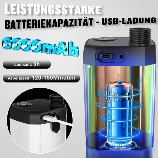 Camping shower, Spopal Portable Camping Shower with rechargeable 6000mAh, Camping shower with pump, Mobile showers outdoor showers with shower head and hose for garden car washing beach travel pet.