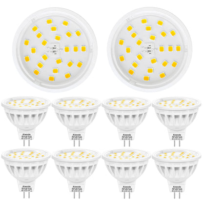 Aiwode GU5.3 MR16 LED Bulb, 5W Natural White 4000K, Replaces 50W Halogen Bulb, 600LM CRI85, 120° Beam Angle, DC12V Non-Dimmable Gu5.3 Spotlight, Pack of 10.