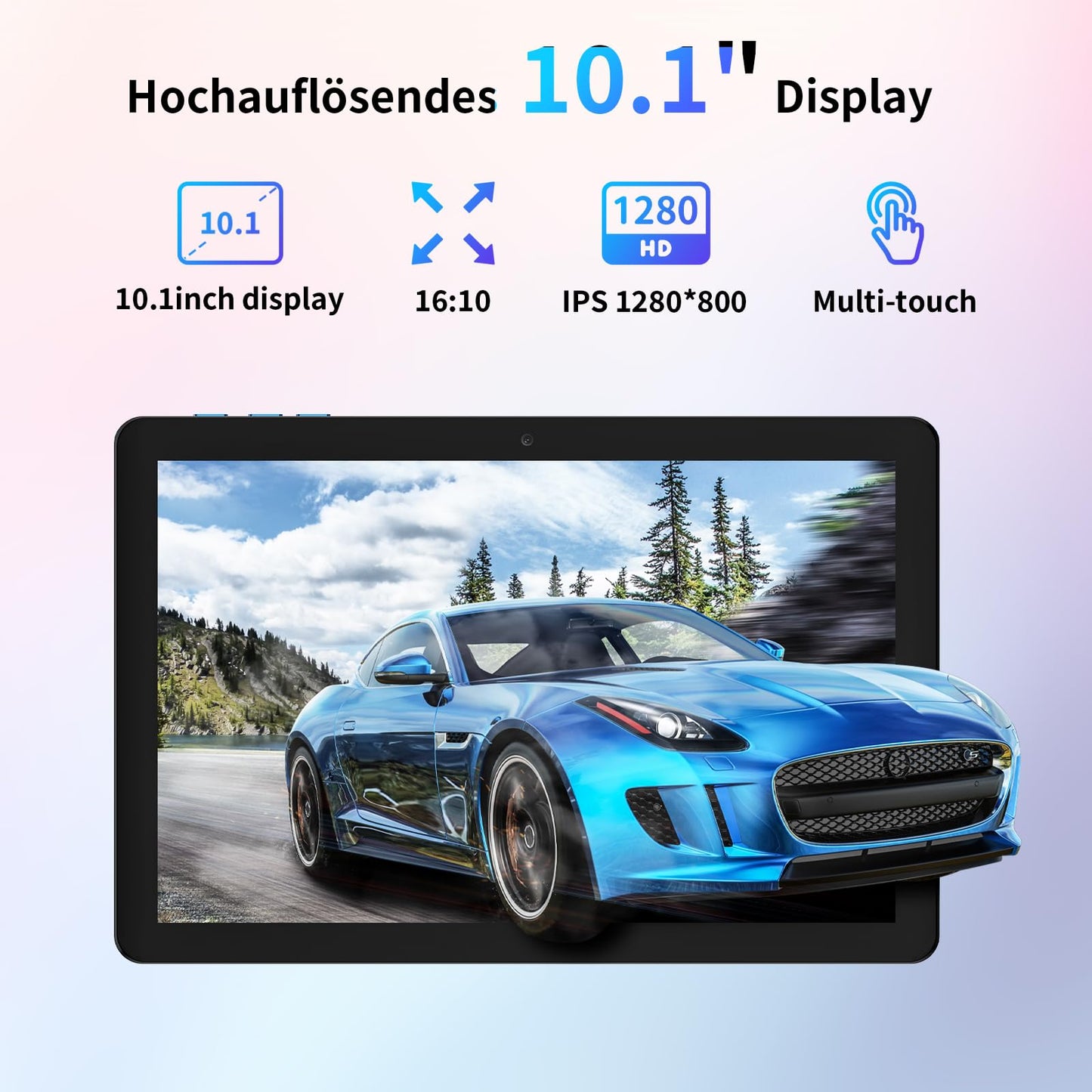 10-inch Android tablet 15: 2025 Latest 7000mAh Octa-Core 8GB RAM+64GB 1TB TF Tablet PC with WiFi 6 2.4G/5G Bluetooth 5.0 1280 * 800 FHD GMS Dual Camera with Case and Screen Protector