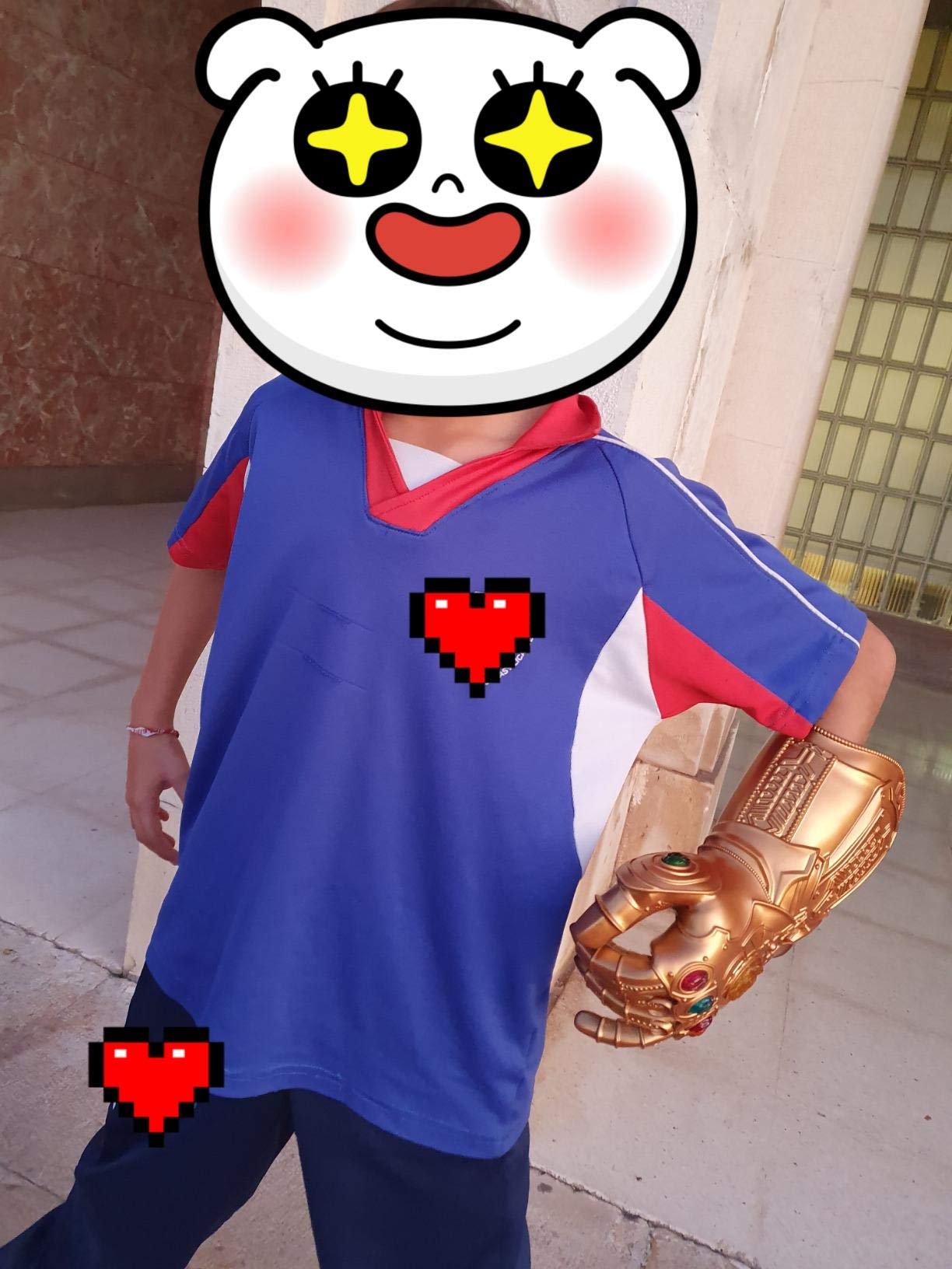 UrMsun Iron Man Infinity Gauntlet for Kids with 2 spare batteries, Iron Man Glove LED with Kids Stones.