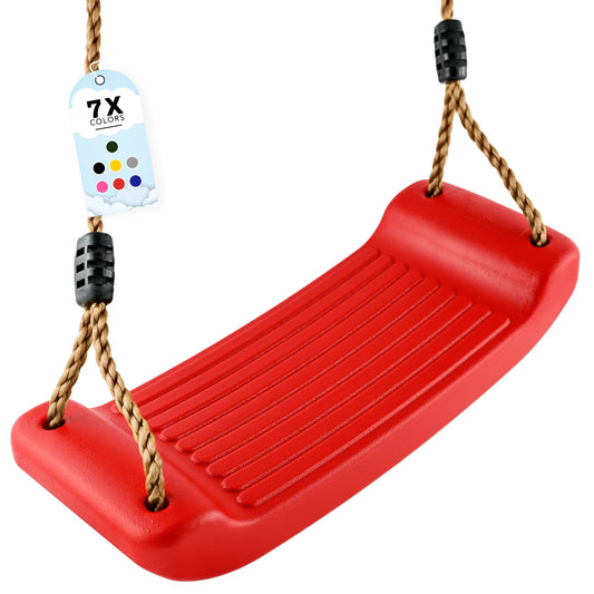 GO!elements Swing Garden - Children's Swing Outdoor Indoor - Swing Seat Swing Board Board Swing for Kids to Swing - Adjustable Height - Non-slip - Color: Red