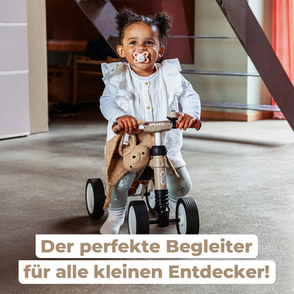PUKY WUTSCH Bundle | Safe balance bike | For toddlers from 1.5 years | Sliding vehicle | Pendulum axle | With safety handlebars (Dusty Sand)
