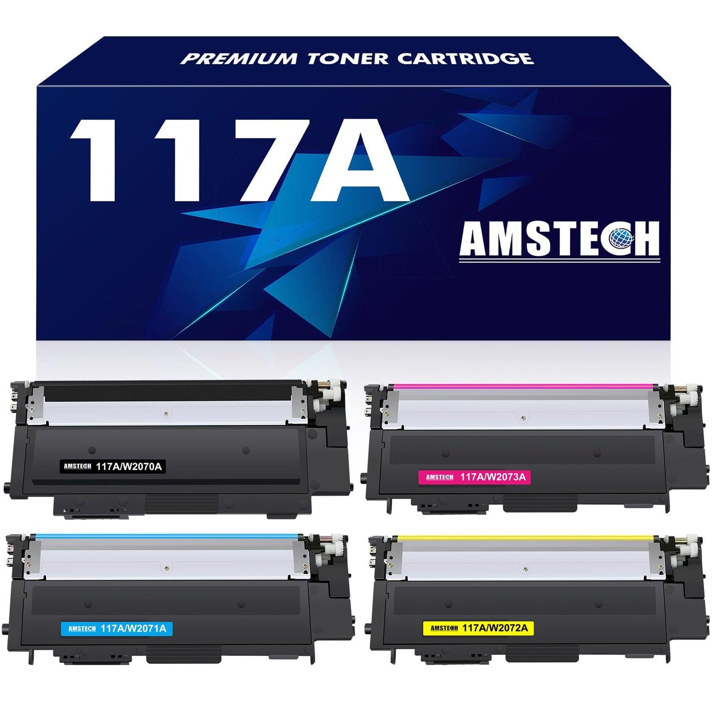 117A MFP 179fwg 178nwg Toner: Compatible for HP 117A Toner Set for Color Laser MFP 178nwg 150nw 179fnw 178nw 150a 179 178 150 W2070A W2071A W2072A W2073A Printer Black Cyan Yellow Magenta 4-Pack
