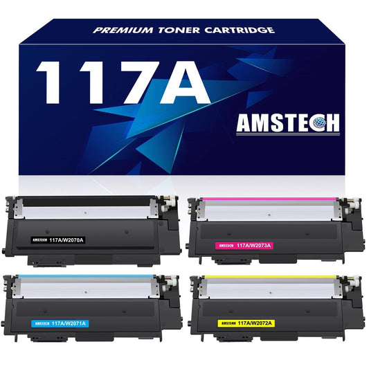 117A MFP 179fwg 178nwg Toner: Compatible for HP 117A Toner Set for Color Laser MFP 178nwg 150nw 179fnw 178nw 150a 179 178 150 W2070A W2071A W2072A W2073A Printer Black Cyan Yellow Magenta 4-Pack