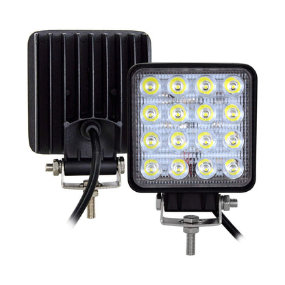 Willpower 10pc LED Spotlight 4'' 10cm 48W LED Work Light 12V 24V Auxiliary Light Car Reverse Light Led Waterproof for Off-road Tractor SUV ATV Place