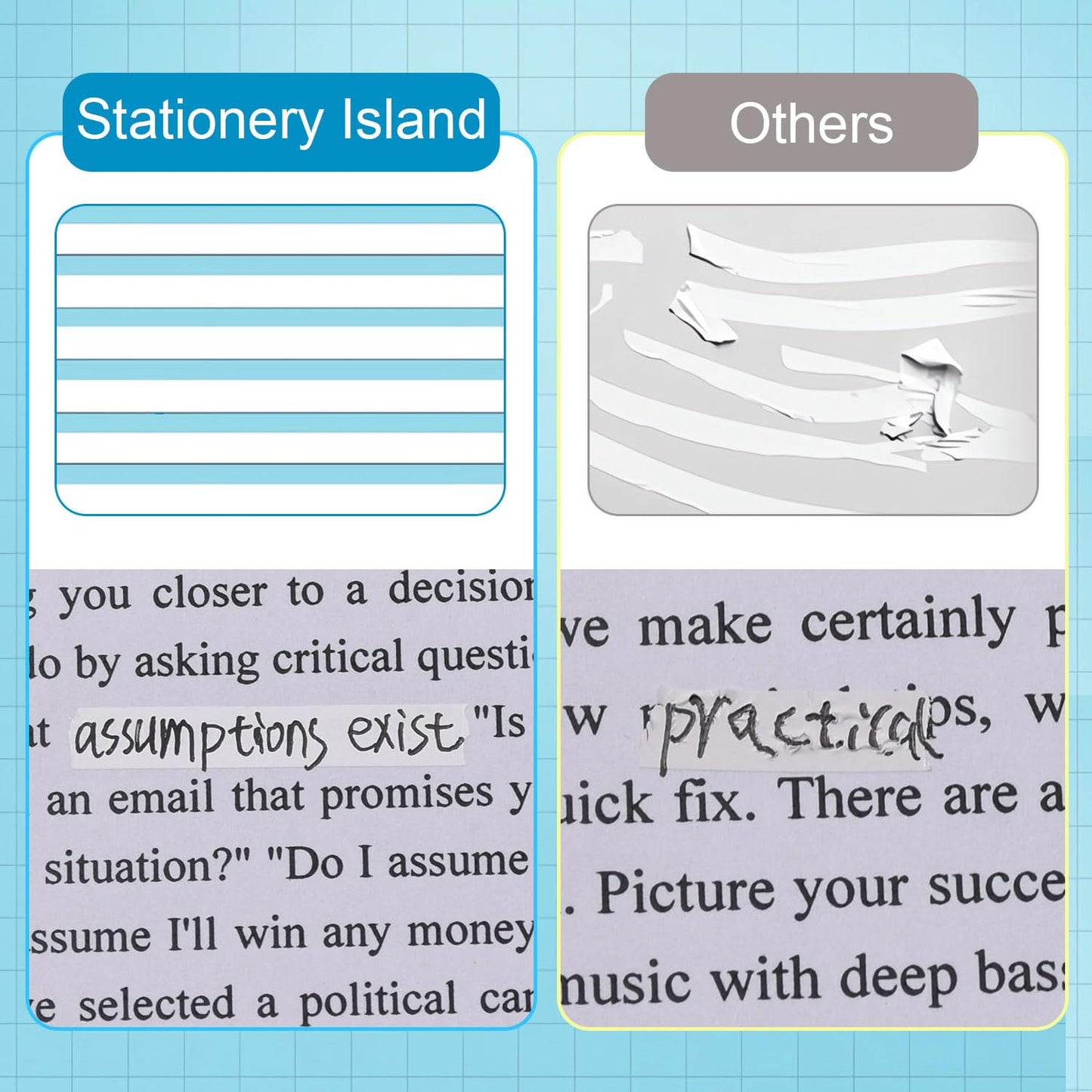 STATIONERY ISLAND 38-pack correction tape, 12m x 5mm mini correction mouse with cap, correction tape roller for school & office supplies.