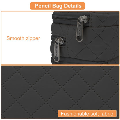 Della Gao Pencil Case Girl Pencil Case Large aesthetic pencil case for men and women (Wj001-3 BKRH)
