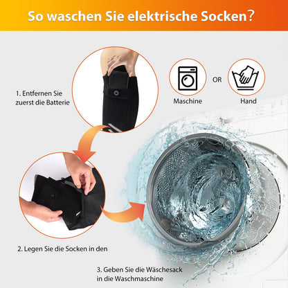 Heated socks, APP Smart Electric Warm Socks 2X5000mAh Heated Ski Socks Thickened Rechargeable Heated Socks, 360° warmth in the forefoot area Winter foot warmer Warm socks For Men Women