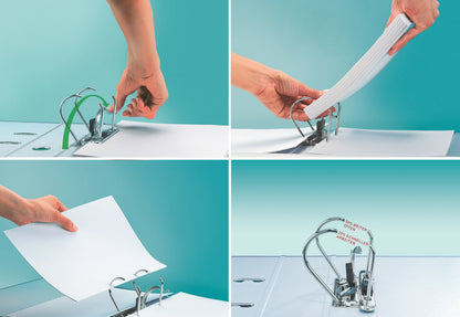 Leitz Quality Folder 180° Active Style, A4, Arctic White, Rounded spine with 8.2 cm width, Elastic band closure, Lightweight Polyfoam, 11080004 (Pack of 2)