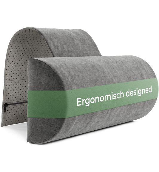 Neck roll for chair with counterweight (100% memory foam), neck pillow for sofa couch hanging, neck support for headboard bed, pillow for lounge chair, ergonomic neck pillow, neck roll.