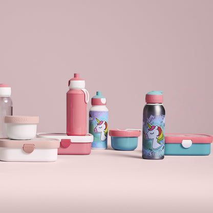 Mepal Campus 2 lunch set - water bottle and lunch box with bento insert - perfect for school and leisure - dishwasher safe, ABS, Frozen II, 2 pieces.