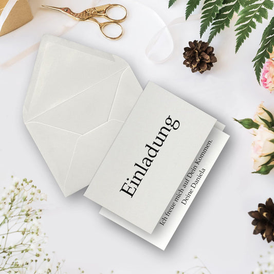 75x folding cards set A6/C6 with light grey envelopes - including inserts - 14.8 x 10.5 cm - premium quality - FarbenFroh