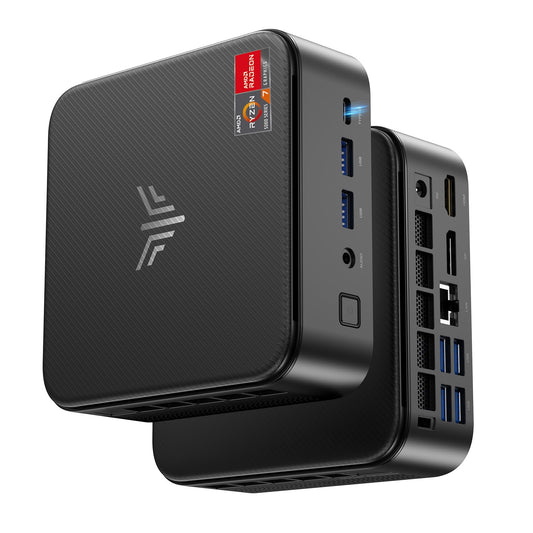 NiPoGi Mini PC 32GB DDR4 1TB SSD, AMD Ryzen 7 5825U (Up to 4.5GHz, 8C/16T) Micro Desktop Computer For Office/Home Theater/Meeting/Business/Trip【Wifi6/Bluetooth5.2/DP+HDMI+USB-C】