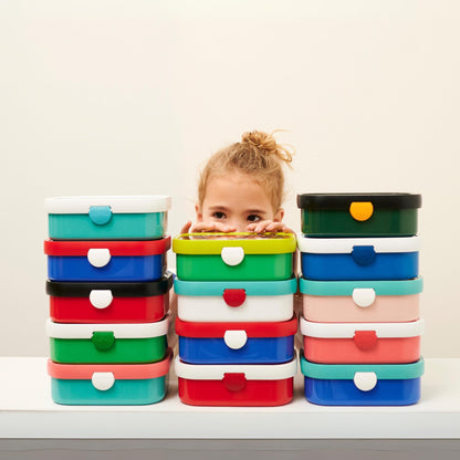 Mepal Campus Lunchbox Little Dutch - Personalized Bento lunch box with name for kids - Bento insert & fork - Clip closure - BPA-free & dishwasher safe - 750 ml - Sailors Bay